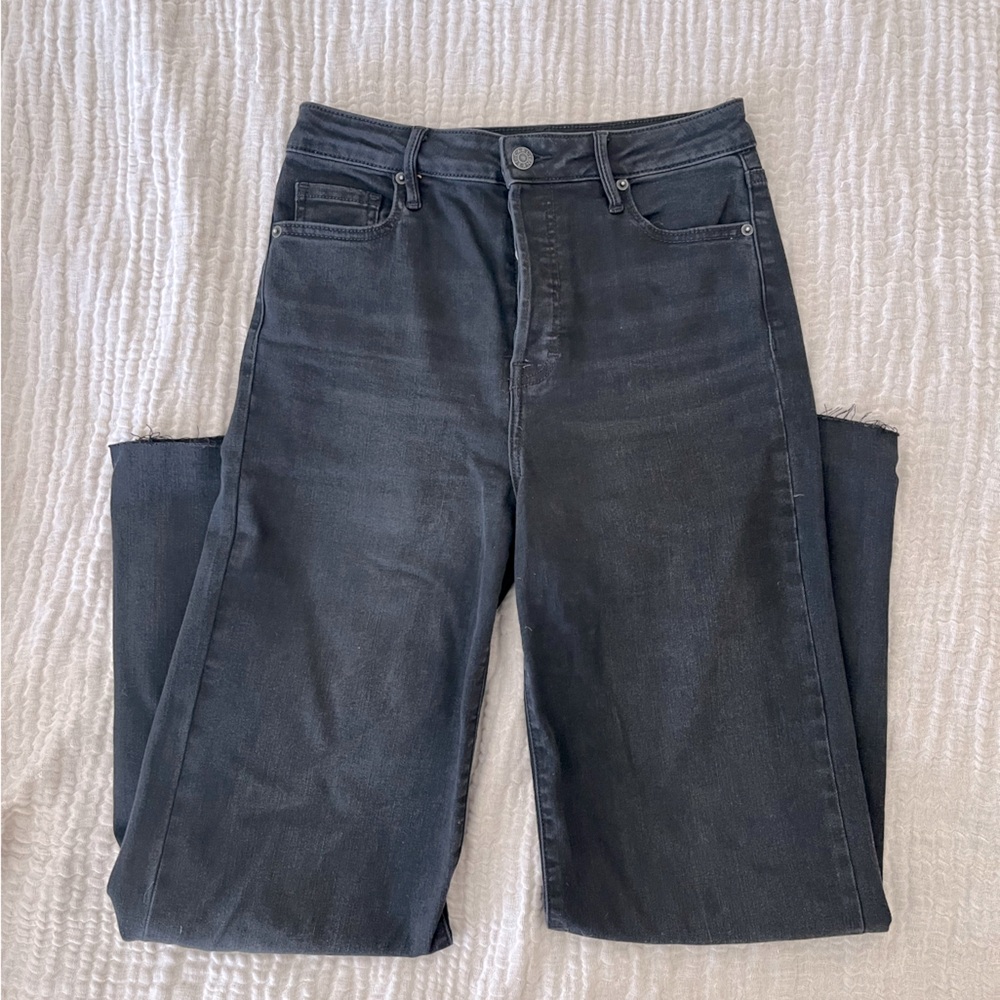High rise wide leg jeans